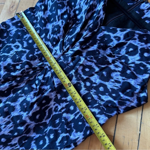 Lafayette 148 Sz 14 Purple Leopard Print A Line Dress - Picture 7 of 11